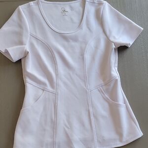 Women's White Short Sleeve Top